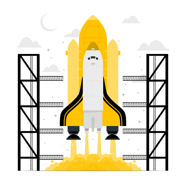 Rocket Launch Illustration